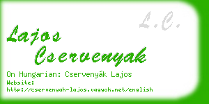 lajos cservenyak business card